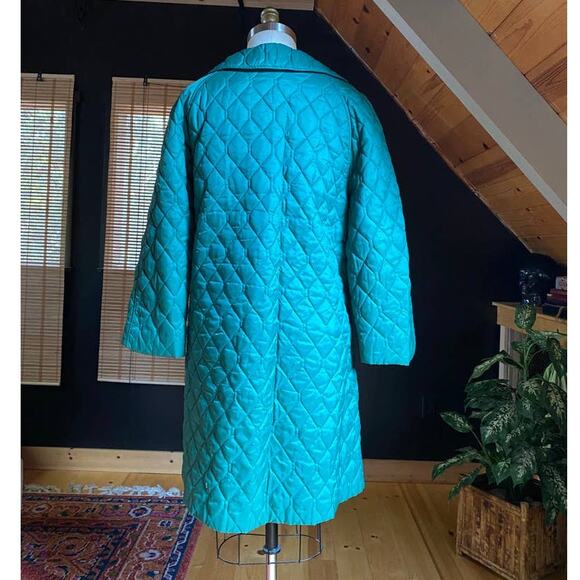 Vintage Quilted Puffer Coat Green - Picture 3 of 6